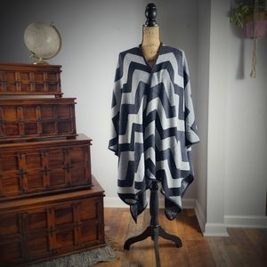 Grey Zig-Zag Open Front Wrap-OS